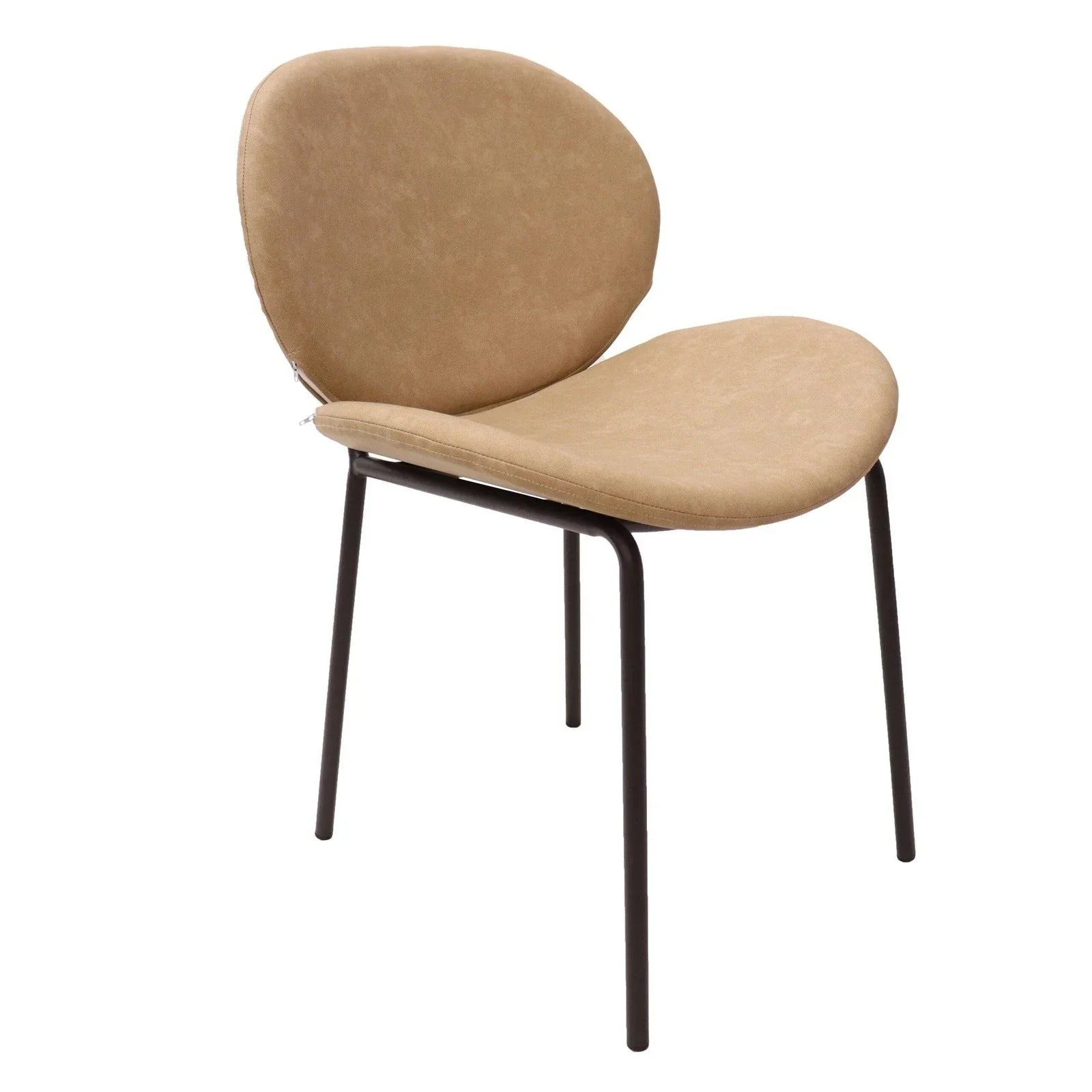 Servos Modern Dining Side Chair with Upholstered Seat and Powder Coated Iron Frame - Elax Furniture