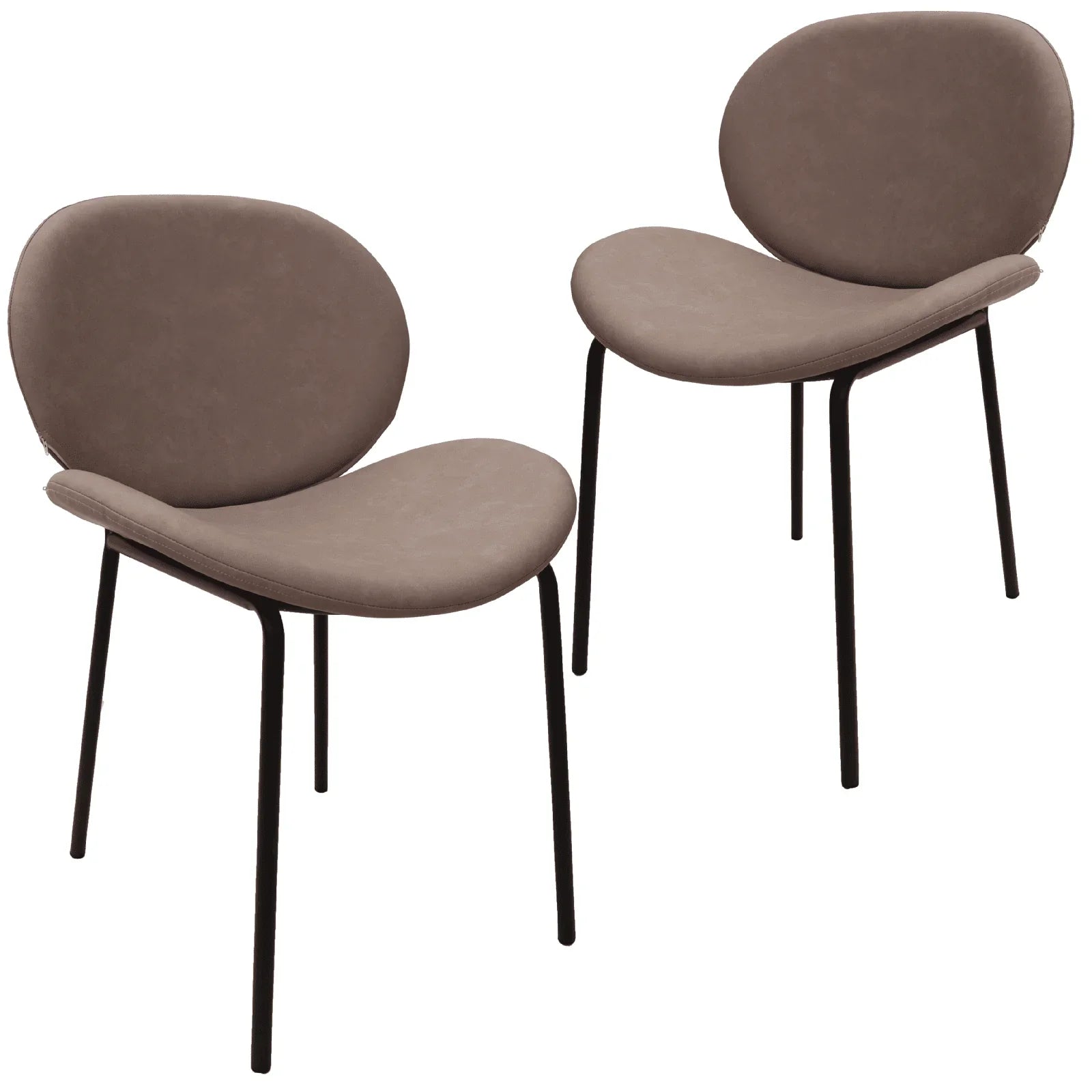Servos Modern Dining Side Chair with Upholstered Seat and Powder Coated Iron Frame Set of 2 - Elax Furniture