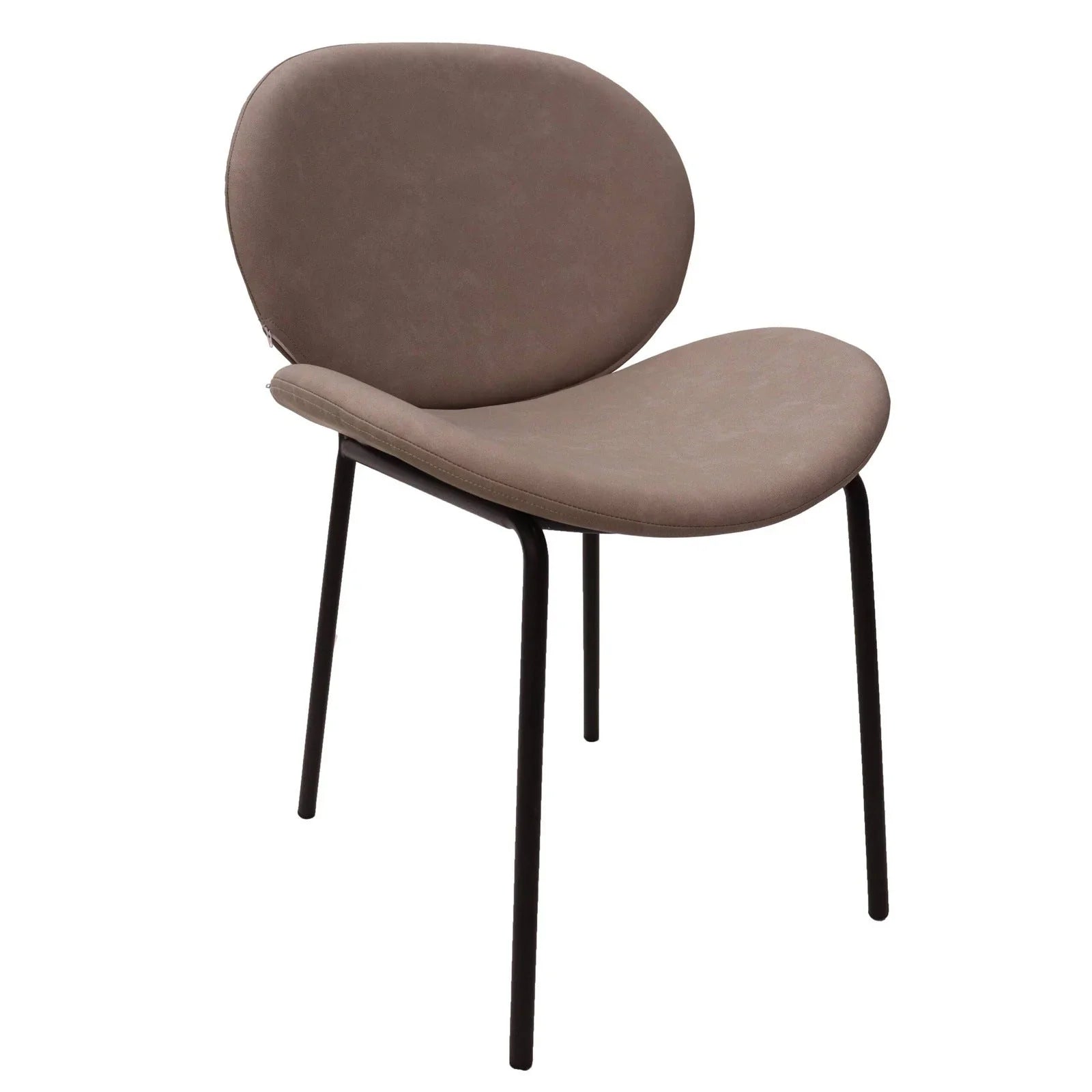 Servos Modern Dining Side Chair with Upholstered Seat and Powder Coated Iron Frame - Elax Furniture