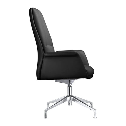 Summit Office Chair in Leather and Aluminum Frame with Adjustable Height and Swivel - Elax Furniture
