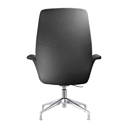 Summit Office Chair in Leather and Aluminum Frame with Adjustable Height and Swivel - Elax Furniture