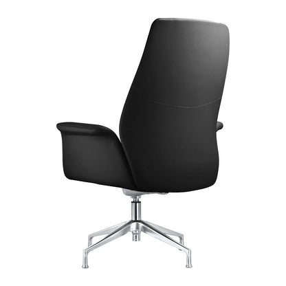 Summit Office Chair in Leather and Aluminum Frame with Adjustable Height and Swivel - Elax Furniture