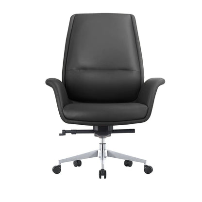 Summit Adjustable Height Leather Conference Office Chair with Swivel and Tilt - Elax Furniture