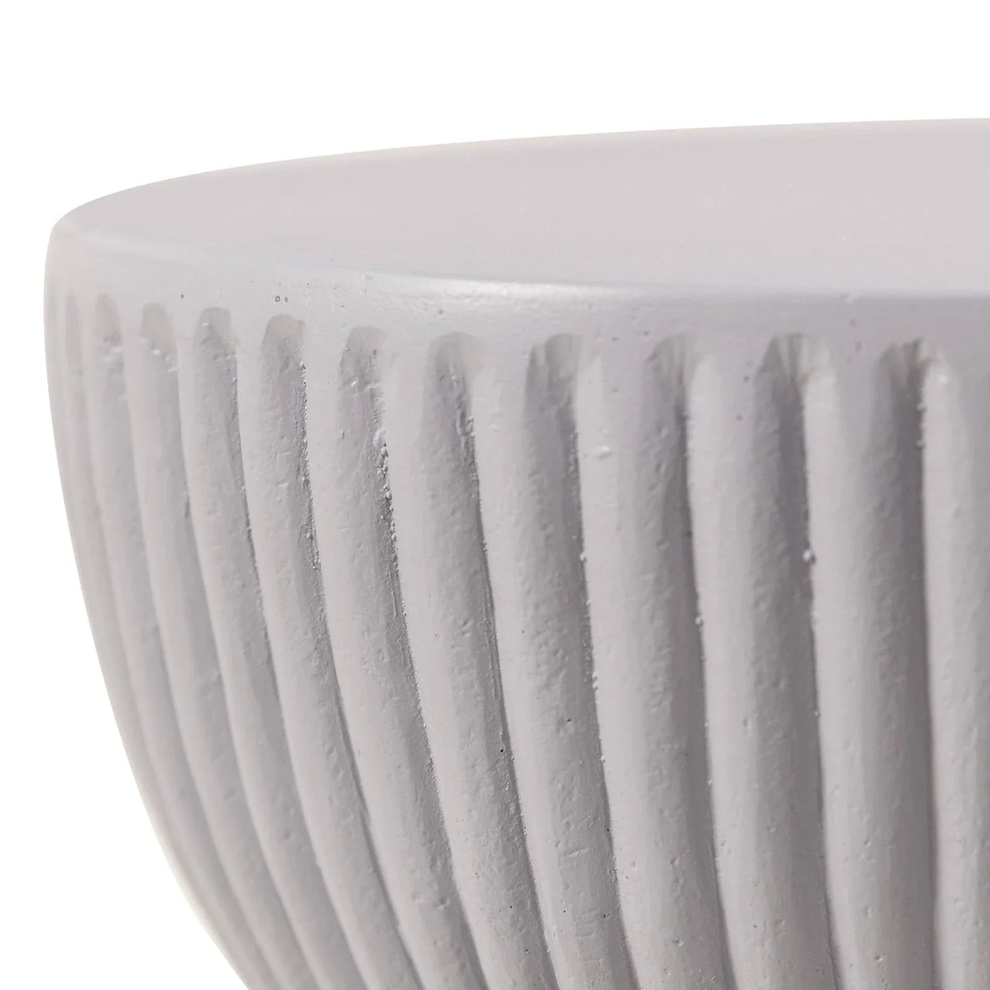 Spire 15" Wide Round Side Fiberstone Table With Hourglass Design - Elax Furniture