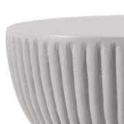 Spire 15" Wide Round Side Fiberstone Table With Hourglass Design - Elax Furniture