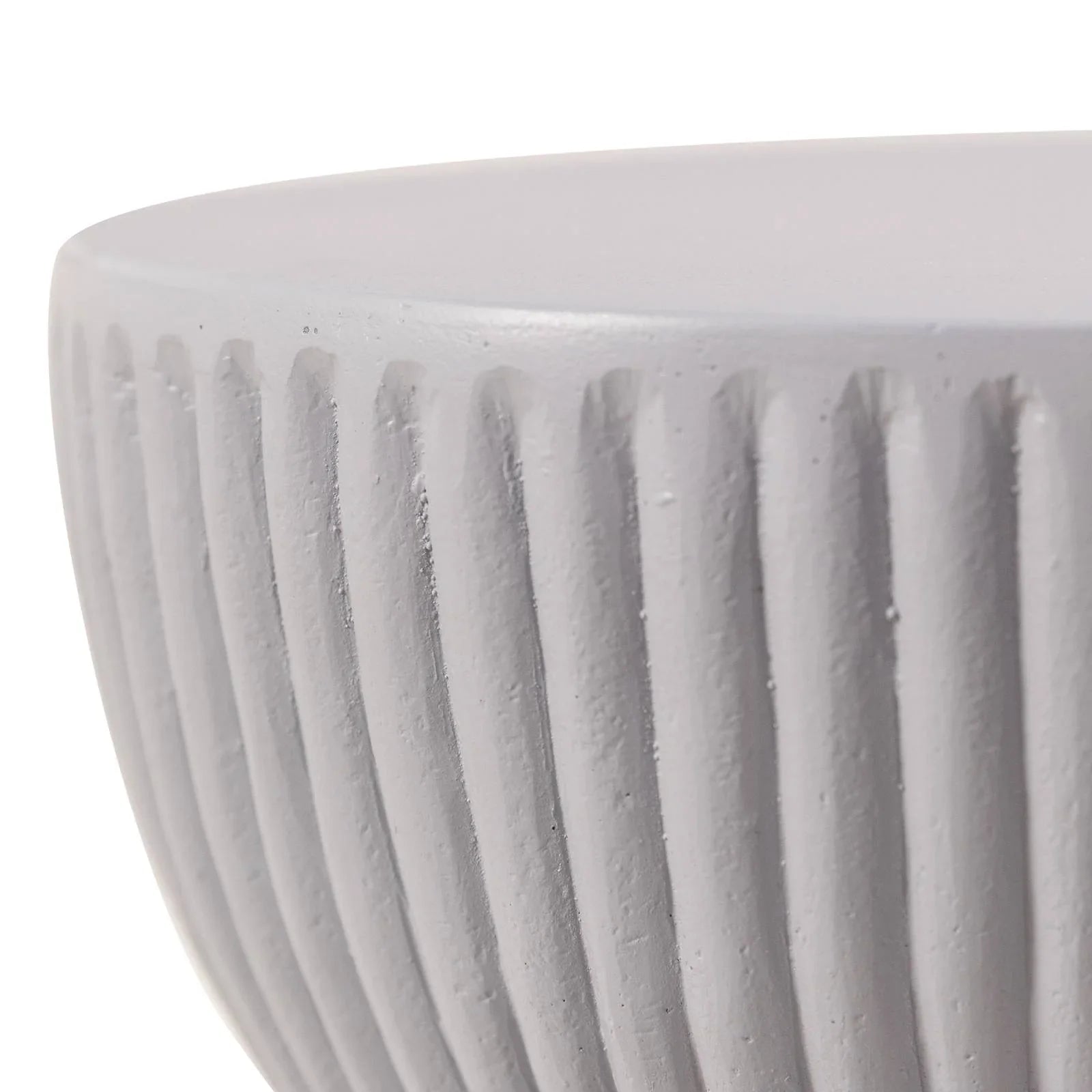 Spire 15" Wide Round Side Fiberstone Table With Hourglass Design - Elax Furniture