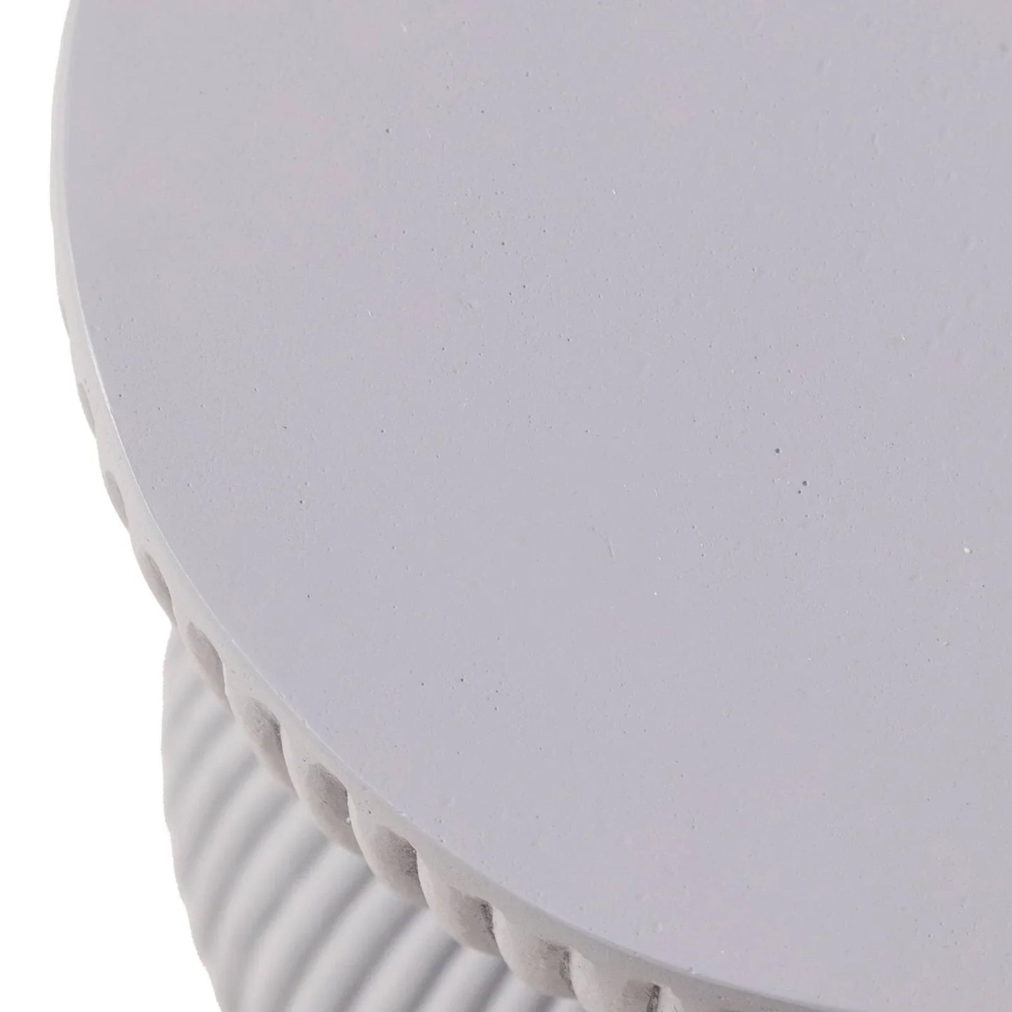 Spire 15" Wide Round Side Fiberstone Table With Hourglass Design - Elax Furniture