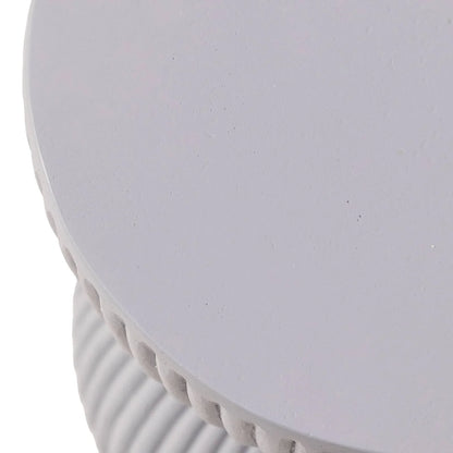 Spire 15" Wide Round Side Fiberstone Table With Hourglass Design - Elax Furniture