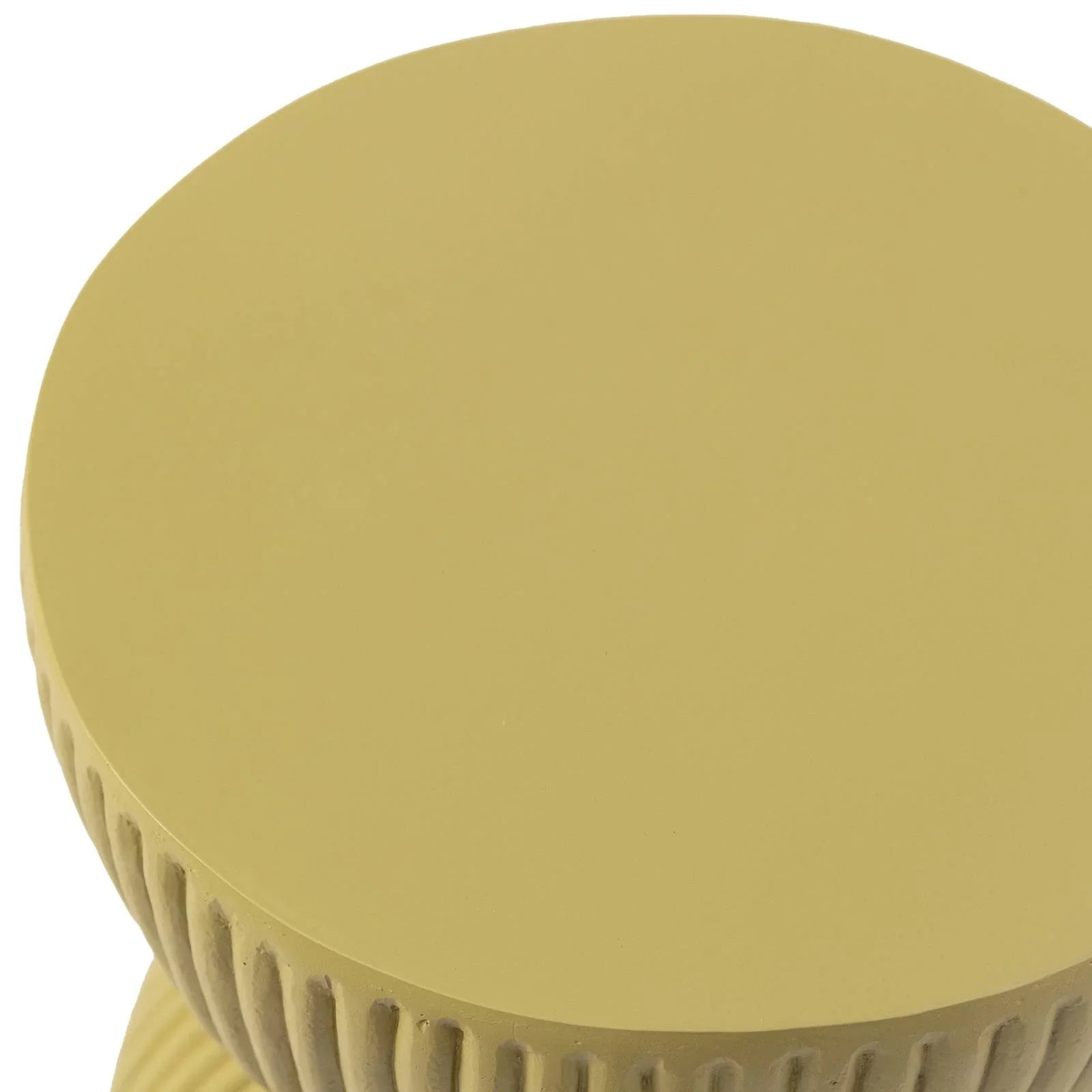 Spire 15" Wide Round Side Fiberstone Table With Hourglass Design - Elax Furniture