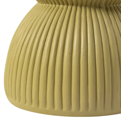 Spire 15" Wide Round Side Fiberstone Table With Hourglass Design - Elax Furniture