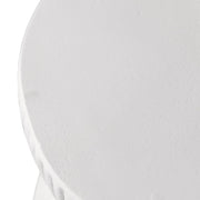 Spire 15" Wide Round Side Fiberstone Table With Hourglass Design - Elax Furniture