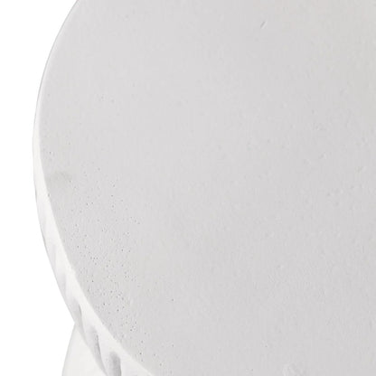 Spire 15" Wide Round Side Fiberstone Table With Hourglass Design - Elax Furniture