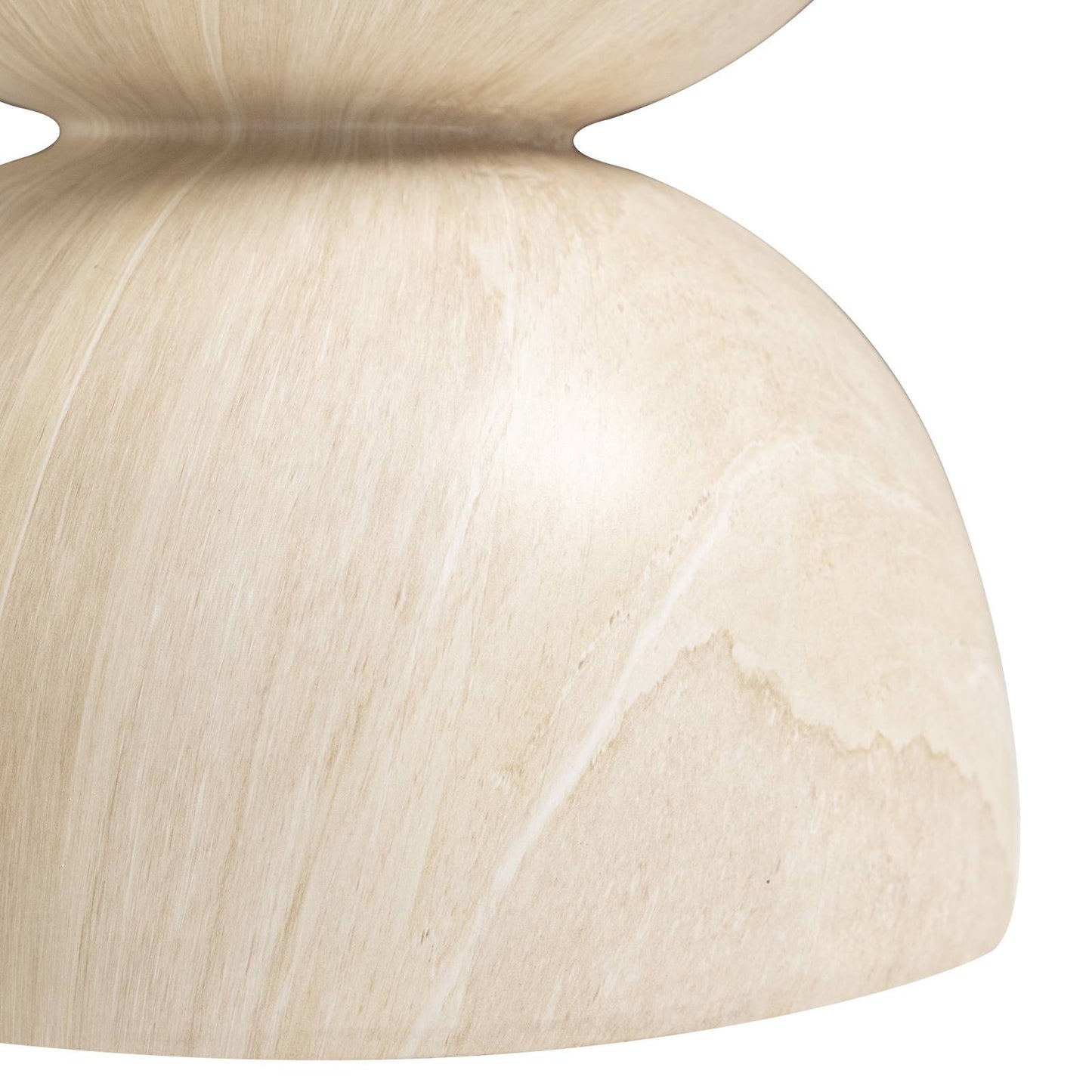 Sage Minimalist Side Table in Fiberstone Hourglass Design Accent Table