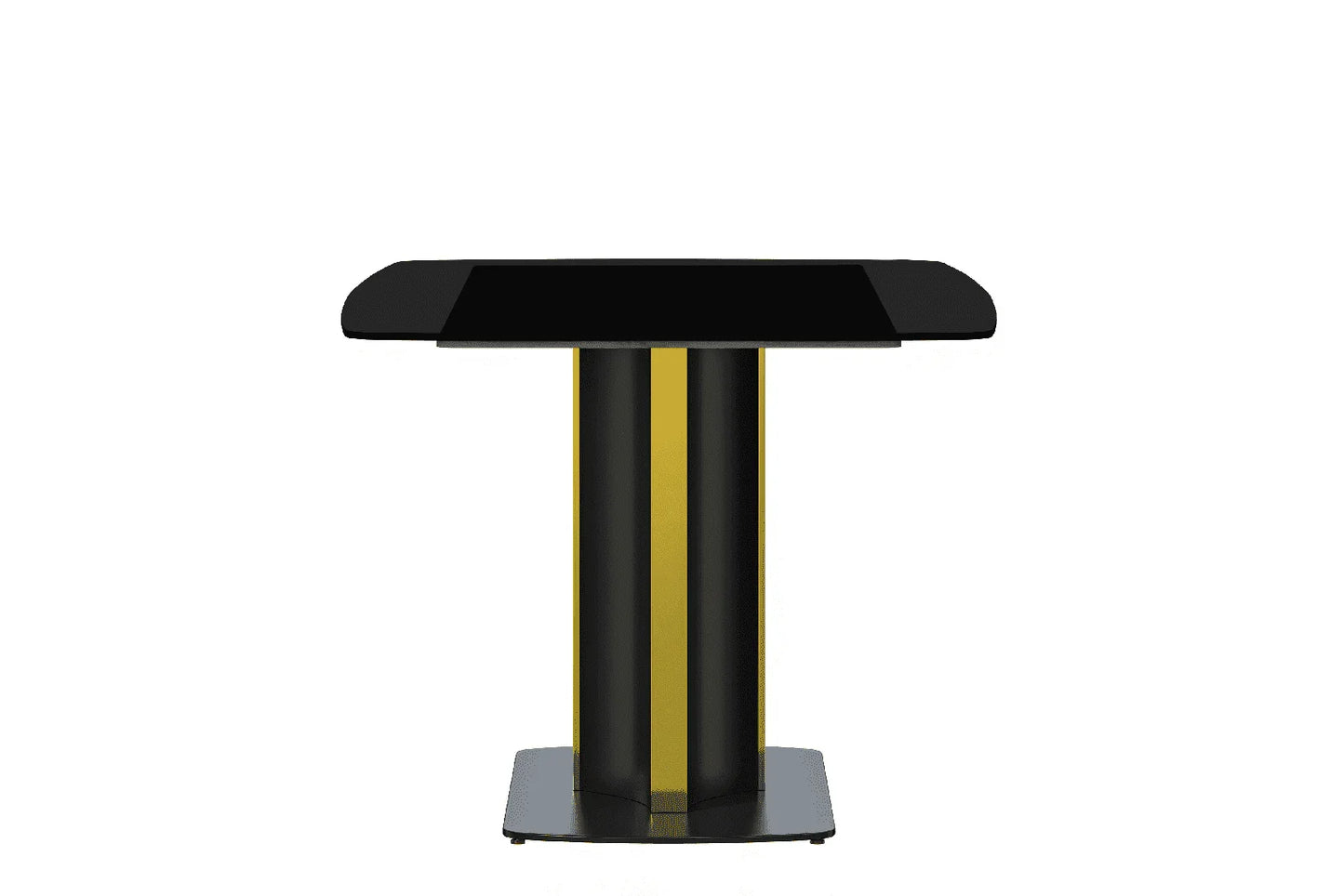 Sylva Rectangular Dining Table with Glass/Sintered Stone Tabletop in Gold Steel - Elax Furniture