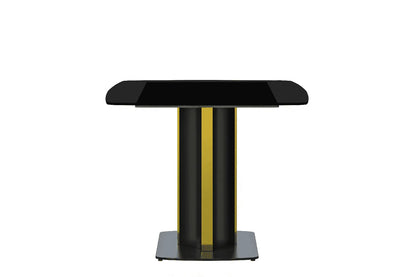 Sylva Rectangular Dining Table with Glass/Sintered Stone Tabletop in Gold Steel - Elax Furniture