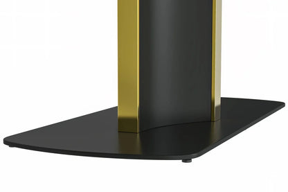 Sylva Rectangular Dining Table with Glass/Sintered Stone Tabletop in Gold Steel - Elax Furniture
