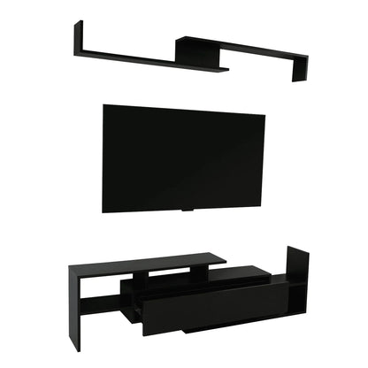 Surrey Modern TV Stand with MDF Shelves and Bookcase for Living Room - Elax Furniture