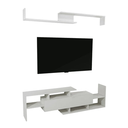 Surrey Modern TV Stand with MDF Shelves and Bookcase for Living Room - Elax Furniture