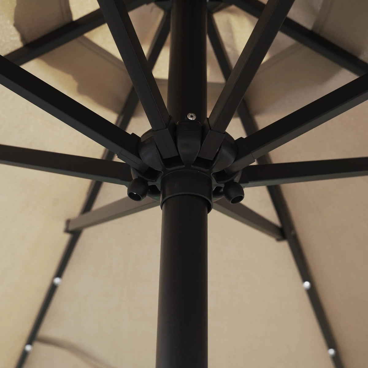 Sierra 9' Outdoor Patio Tilt Market Umbrella with Solar LED Lights - Elax Furniture