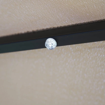 Sierra 9' Outdoor Patio Tilt Market Umbrella with Solar LED Lights - Elax Furniture