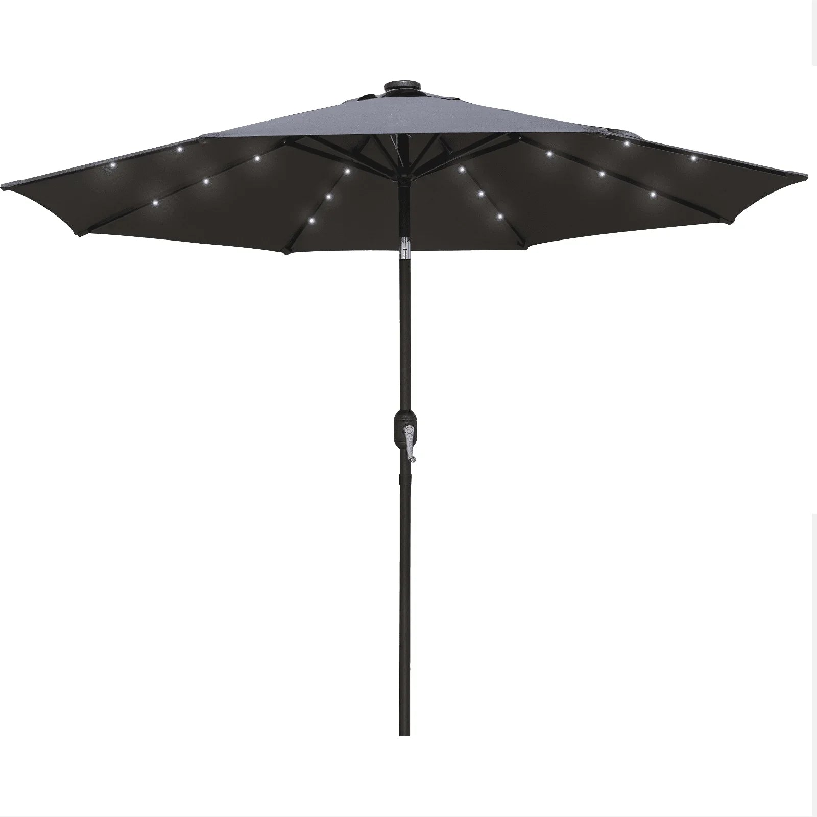 Sierra 9' Outdoor Patio Tilt Market Umbrella with Solar LED Lights - Elax Furniture