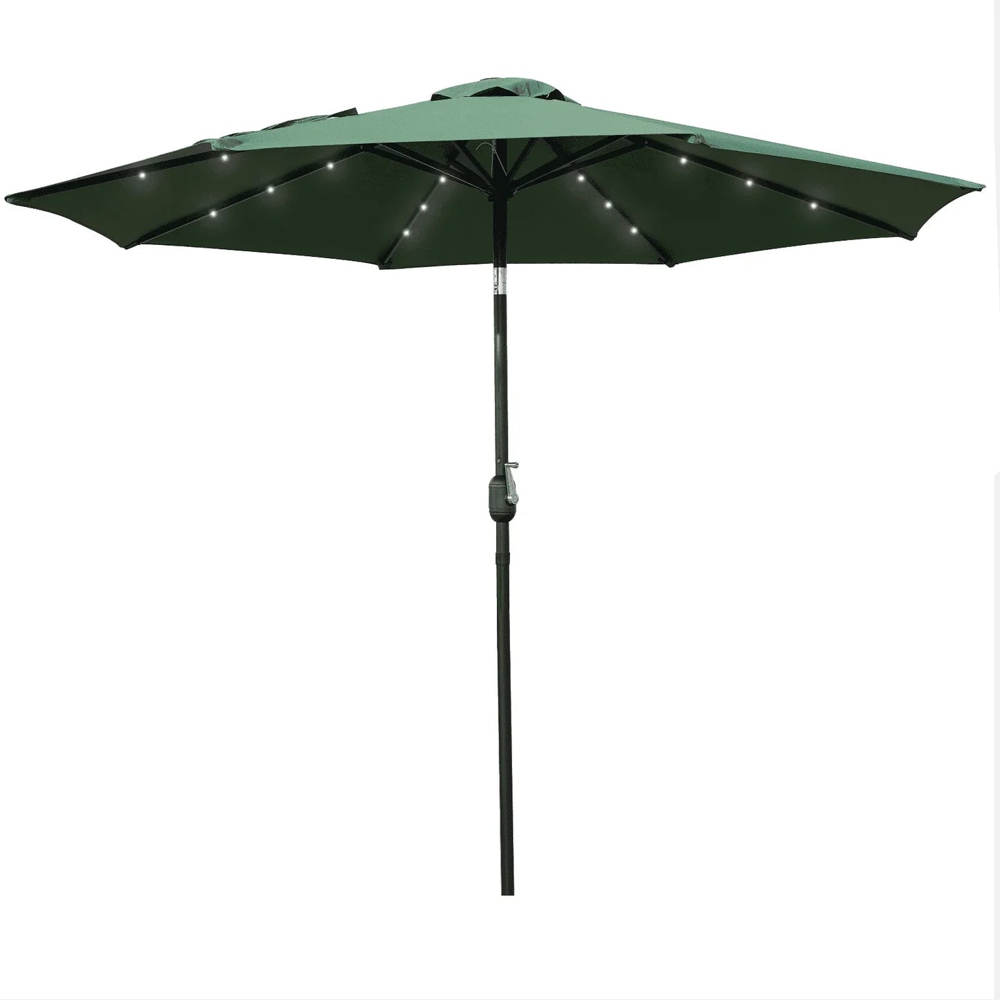 Sierra 9' Outdoor Patio Tilt Market Umbrella with Solar LED Lights - Elax Furniture
