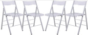 Menno Modern Acrylic Folding Chair - Elax Furniture