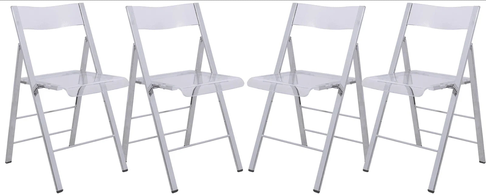 Menno Modern Acrylic Folding Chair - Elax Furniture