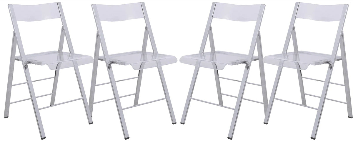 Menno Modern Acrylic Folding Chair - Elax Furniture