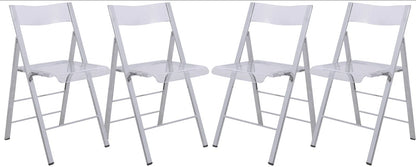 Menno Modern Acrylic Folding Chair - Elax Furniture