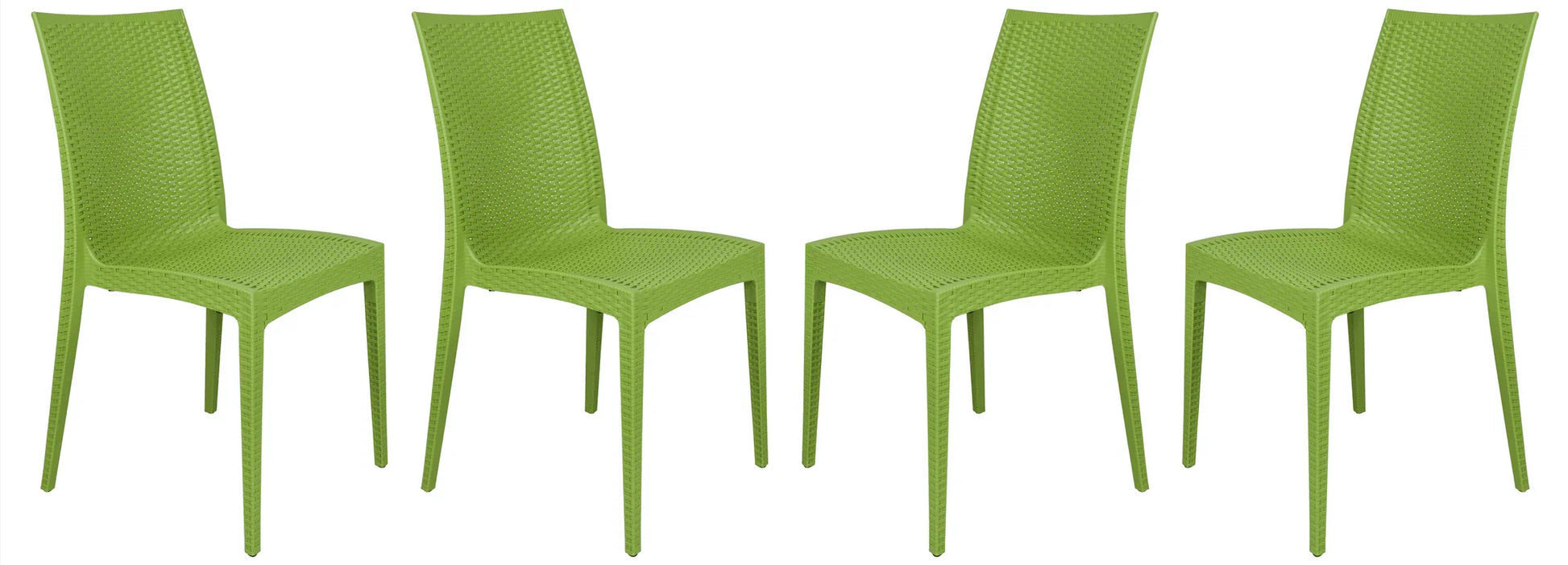 Mace Patio Outdoor Dining Chair with Weave Design in Polypropylene Set of 4 - Elax Furniture