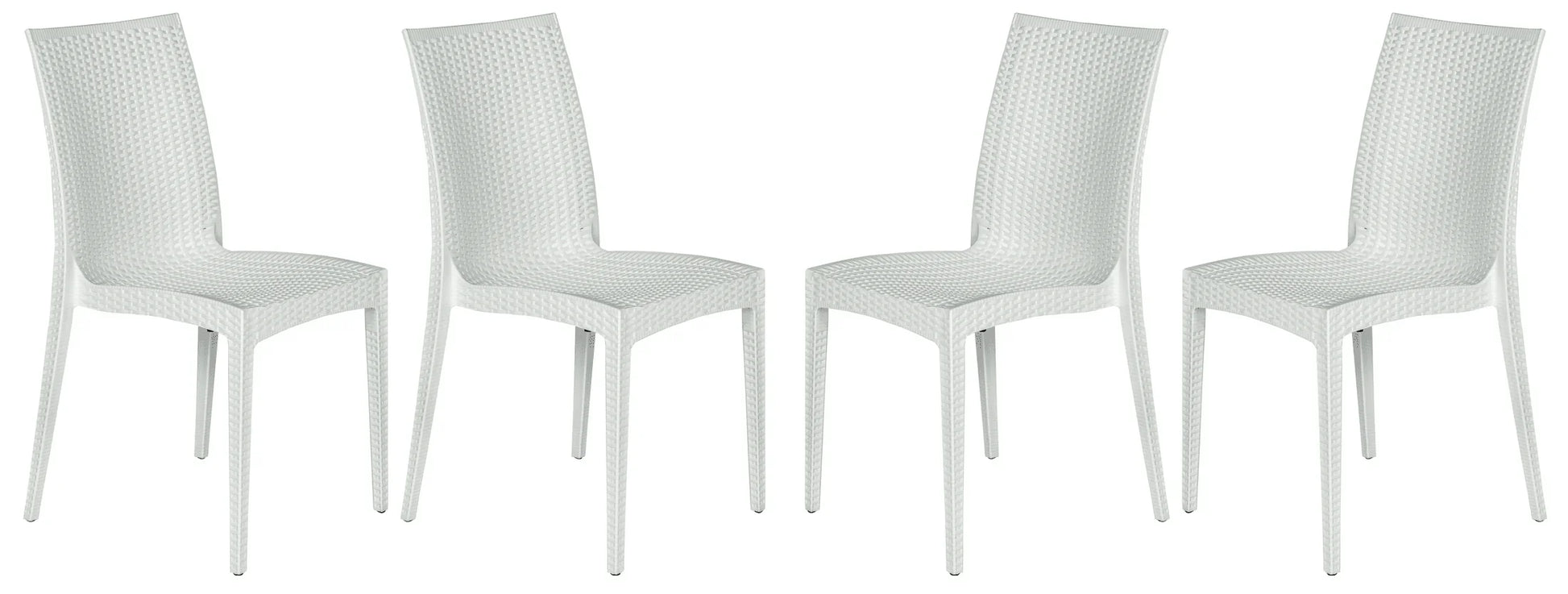 Mace Patio Outdoor Dining Chair with Weave Design in Polypropylene Set of 4 - Elax Furniture