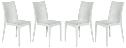 Mace Patio Outdoor Dining Chair with Weave Design in Polypropylene Set of 4 - Elax Furniture