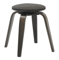 Pelya Mordern Wooden Dining Stool With Walnut Color Frame