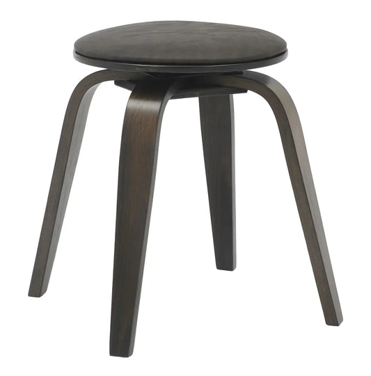 Pelya Mordern Wooden Dining Stool With Walnut Color Frame