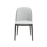 Tule 7-Piece Dining Set: Steel Frame, 6 Upholstered Chairs, 71'' Oval MDF Tabletop - Elax Furniture