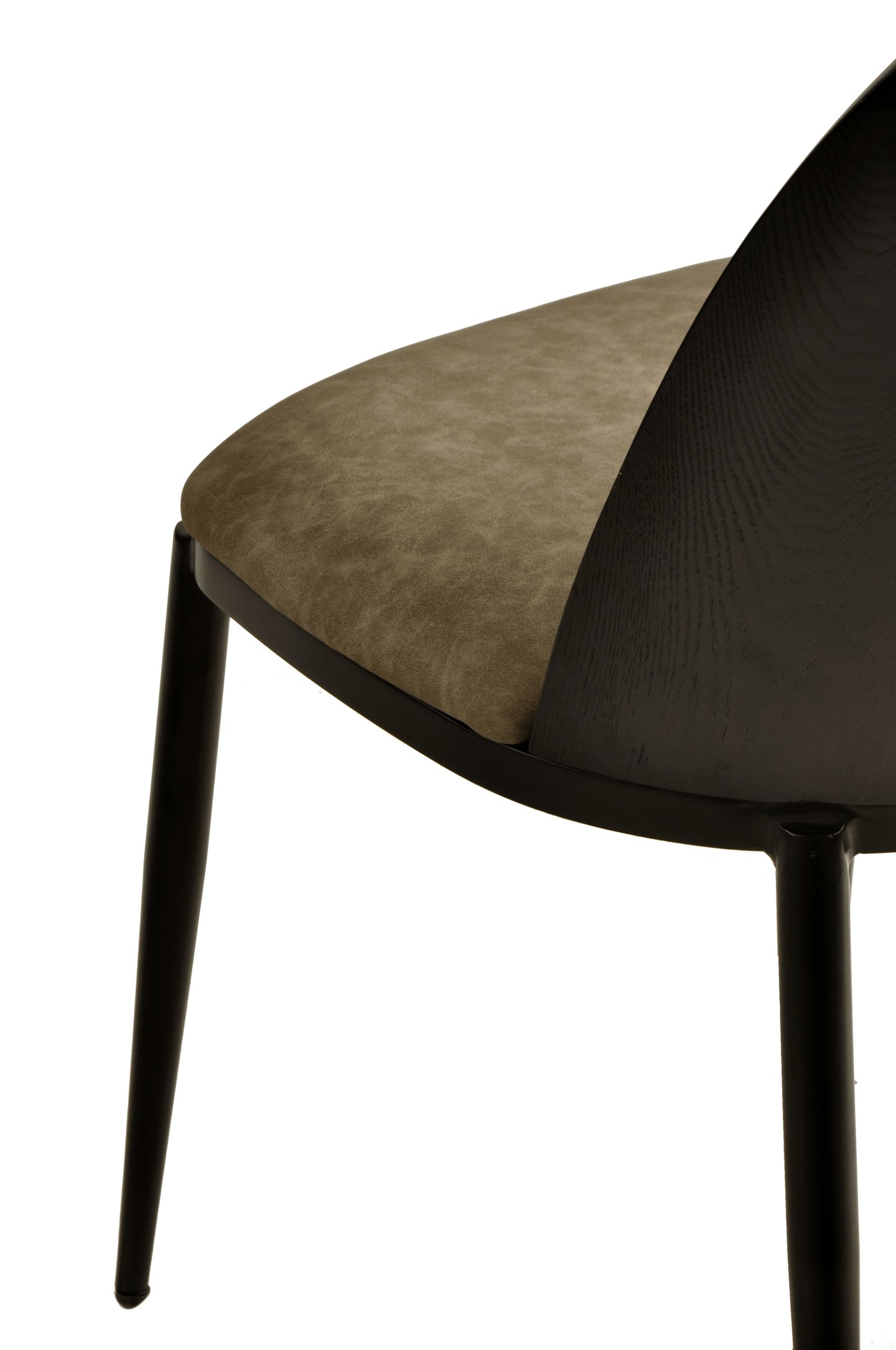 Tule Dining Side Chair with Upholstered Seat and Powder-Coated Steel Frame Set of 2