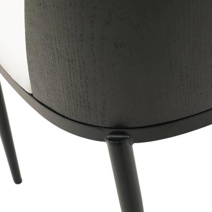 Tule 9-Piece Dining Set in Steel with 8 Upholstered Seat Dining Chairs and 83" Oval Dining Table with MDF Tabletop - Elax Furniture