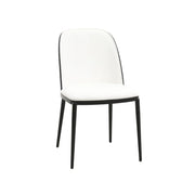 Tule 9-Piece Dining Set in Steel with 8 Upholstered Seat Dining Chairs and 83" Oval Dining Table with MDF Tabletop - Elax Furniture