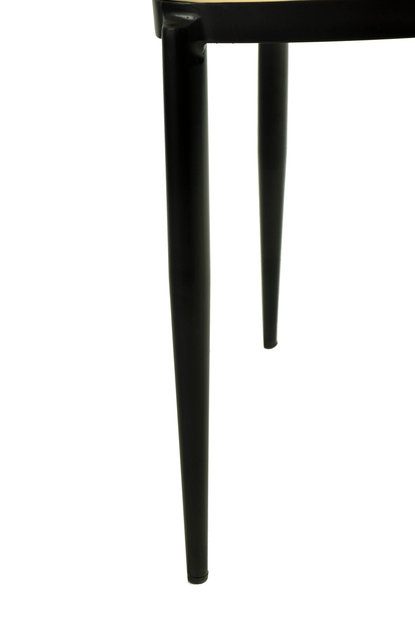 Tule Dining Side Chair with Upholstered Seat and Powder-Coated Steel Frame