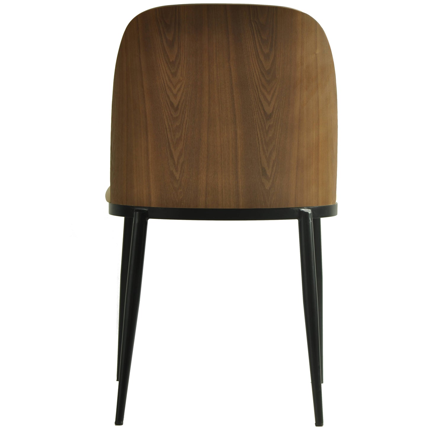 Tule Dining Side Chair with Upholstered Seat and Powder-Coated Steel Frame