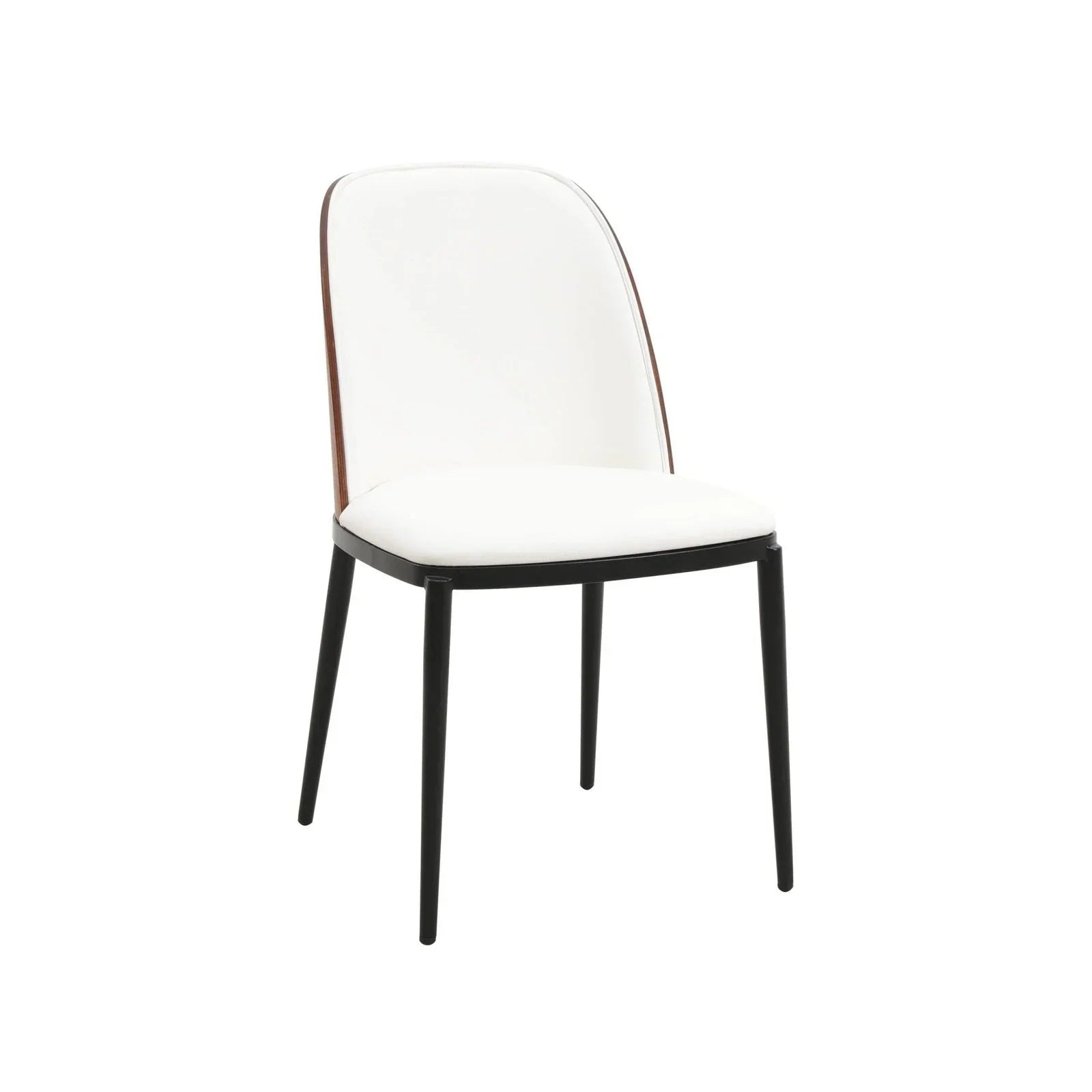 Tule Dining Side Chair with Upholstered Seat and Powder-Coated Steel Frame - Elax Furniture