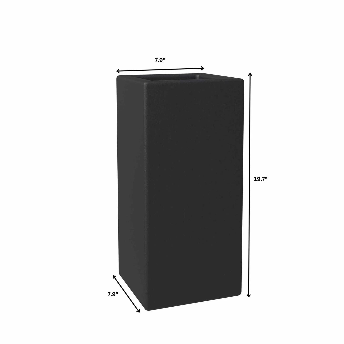 Terra 4-Piece Fiberstone and MGO Clay Planter Set, Mid-Century Modern Tall Square Planter Pot for Indoor and Outdoor - Elax Furniture