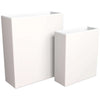 Thistle 2-Piece Fiberstone and MGO Clay Planter Set, Mid-Century Modern Rectangular Planter for Indoor and Outdoor