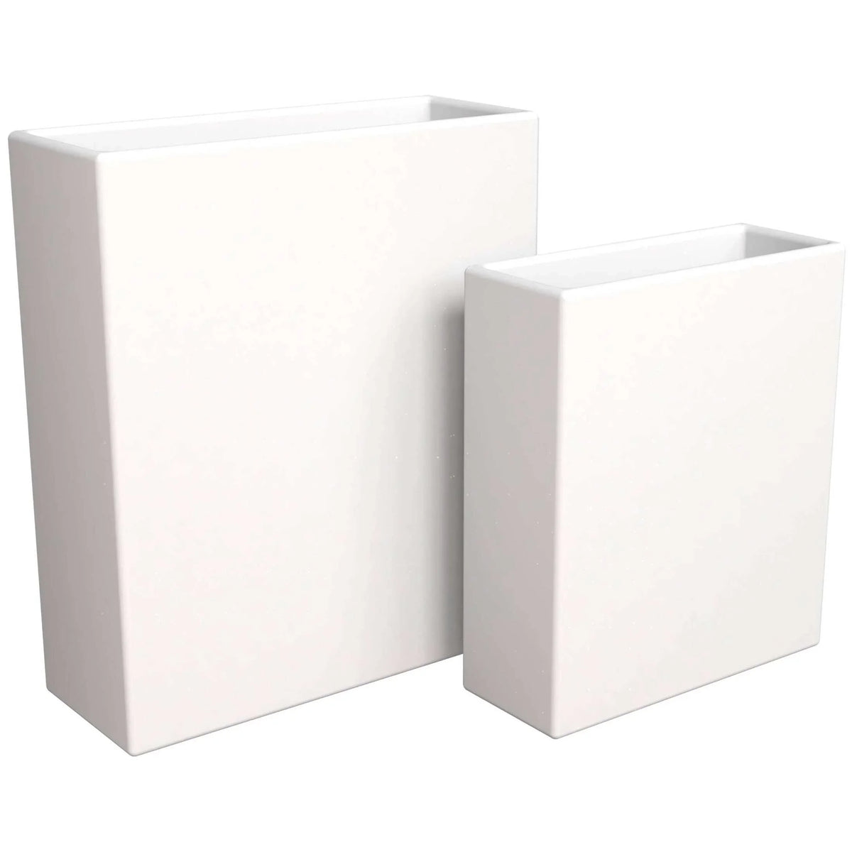 Thistle 2-Piece Fiberstone and MGO Clay Planter Set, Mid-Century Modern Rectangular Planter for Indoor and Outdoor - Elax Furniture