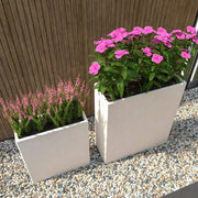 Thistle 2-Piece Fiberstone and MGO Clay Planter Set, Mid-Century Modern Rectangular Planter for Indoor and Outdoor - Elax Furniture
