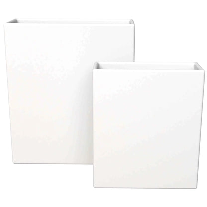 Thistle 2-Piece Fiberstone and MGO Clay Planter Set, Mid-Century Modern Rectangular Planter for Indoor and Outdoor - Elax Furniture