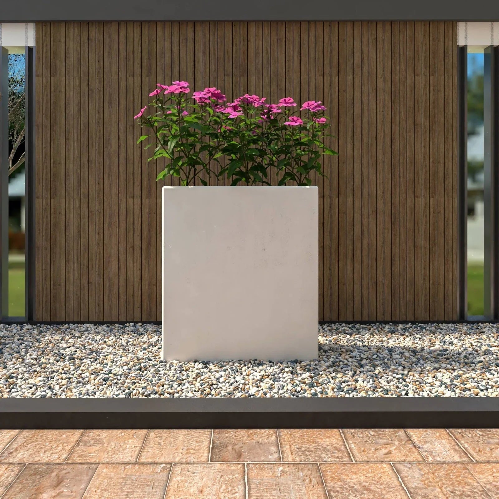 Thistle Fiberstone and MGO Clay Modern Rectangular Planter for Indoor and Outdoor - Elax Furniture