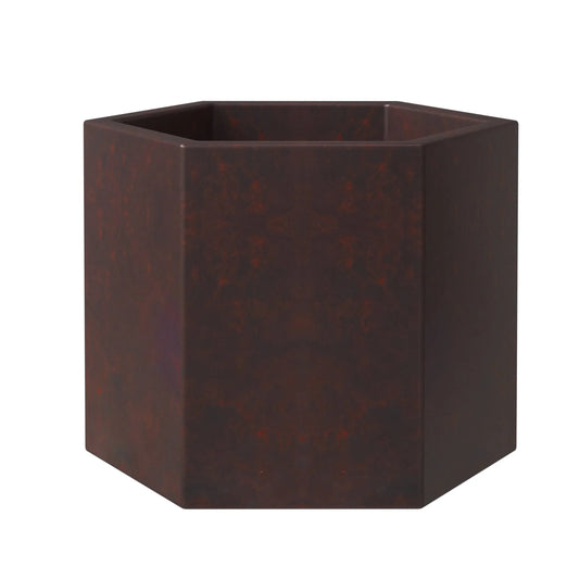 Thicket Modern Fiberstone Planter - Hexagon Design Weather Resistant Plant Pot - Elax Furniture