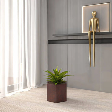 Thicket Modern Fiberstone Planter - Hexagon Design Weather Resistant Plant Pot - Elax Furniture